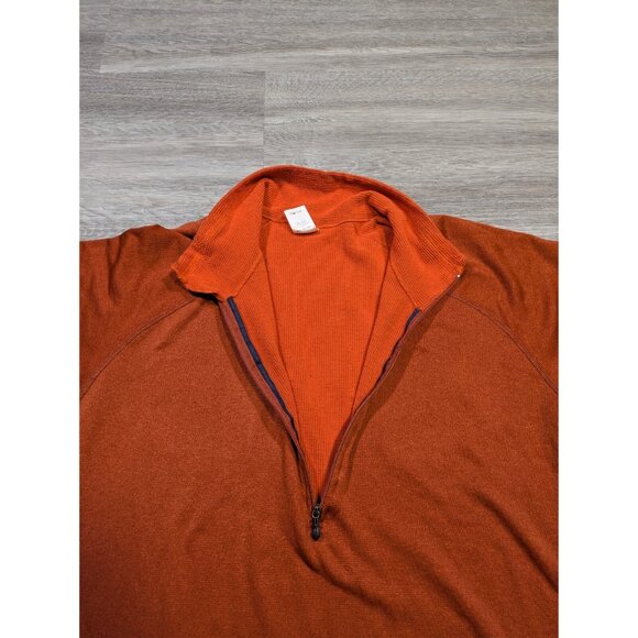 Vintage Patagonia Men's R.5 1/4 Zip Up Sweater - Rust Orange - Picture 5 of 11